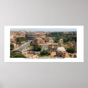 Pôster O panorama romano de Colosseum
