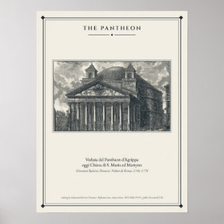 Poster O Panteão Roma Piranesi Veduta