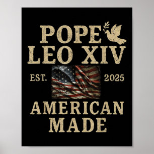 Poster O Papa Leo Xiv no leste de 2025 feito pelos americ