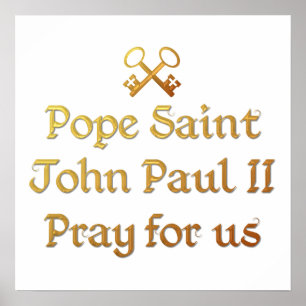 Pôster O papa St John Paul II Pray para nós