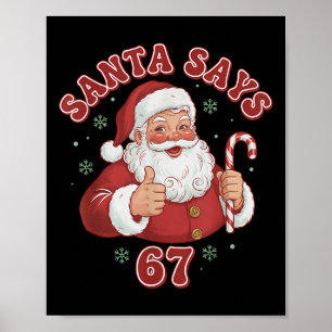 Poster O Papai Noel Diz 67 Meme Natalino Retrô Divertido