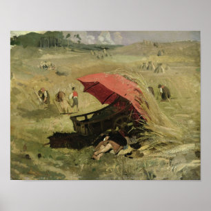 Poster O pára-sol vermelho, c.1860