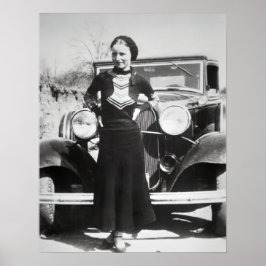 POSTER O PARCEIRO DE CLYDE BONNIE PARKER ENCONTRA UM POSE