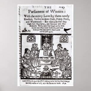 Poster O parlamento das mulheres, 1656