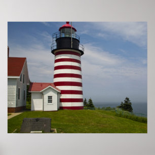Pôster O Parque Estadual do Farol West Quoddy Head é o