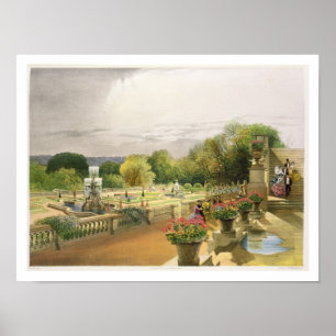 Poster O Parterre, Harewood House perto de Leeds, pub.