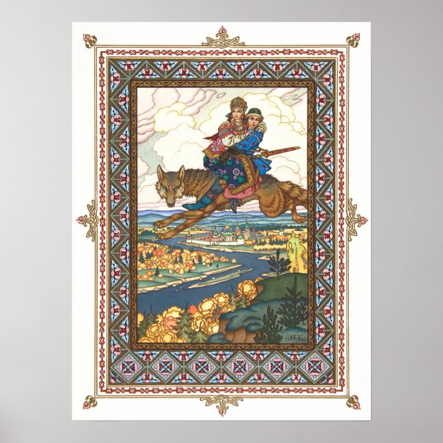 Pôster O pássaro de fogo de Boris Zvorykin (Frente)