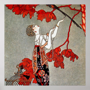 Poster O Pássaro Fickle de George Barbier