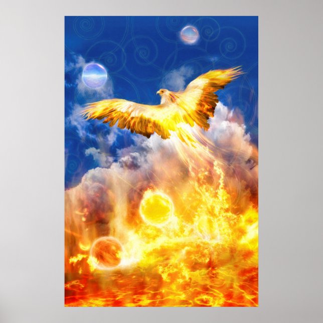 Poster O Pássaro Phoenix SUPERA SEUS PROBLEMAS (Frente)