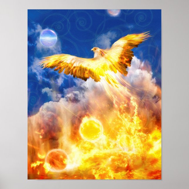 Poster O Pássaro Phoenix SUPERA SEUS PROBLEMAS (Frente)
