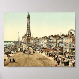 Pôster O passeio, clássico Photochr de Blackpool,