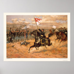 Poster O passeio de Sheridan por L. Prang & Empresa 1886