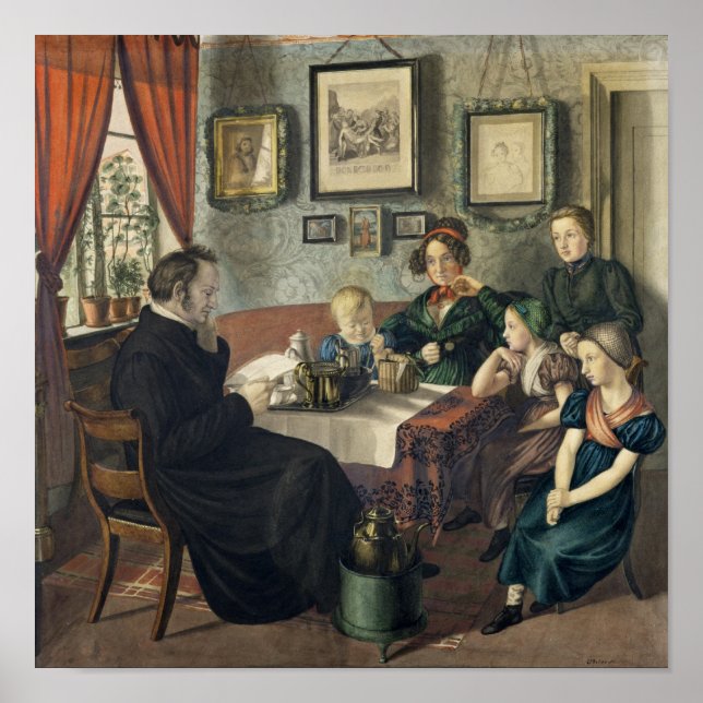 Pôster O Pastor Johann Wilhelm Rautenberg e o seu (Frente)