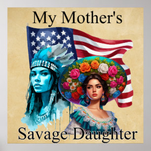 Poster O Patrimônio Nativo Americano/Mexicano_ Selvagem