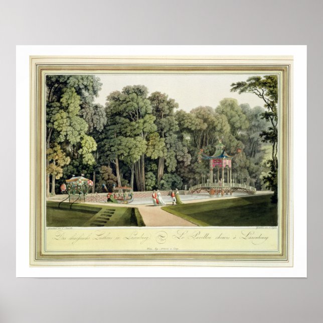 Poster O Pavilhão Chinês nos Jardins de Laxenburg, Vie (Frente)