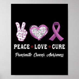 Poster O Peace Love cura a consciência do Câncer de pâncr
