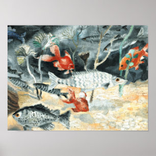 Poster O peixe Goldfish, pintura de Christopher Wood