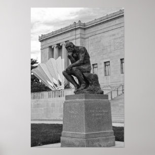 Pôster O pensador e o Shuttlecock, Kansas City B/W