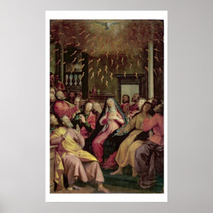 Pôster O Pentecost, c.1598 (óleo no painel)
