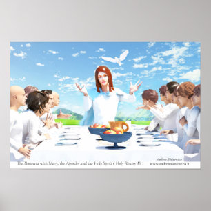 Poster O Pentecostes - Maria, Apóstolos e o Espírito Sant