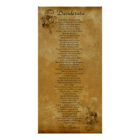 O pergaminho de Desiderata olha o pergaminho de fu