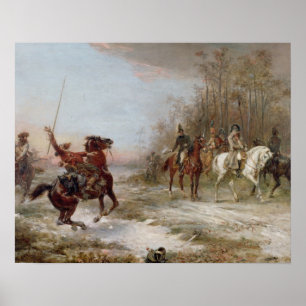 Poster O perigo de Napoleon no Brienne-le-Castelo, c.1891