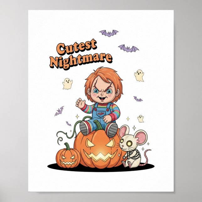 Poster O Pesadelo Mais Cornudo Chucky Halloween (Frente)