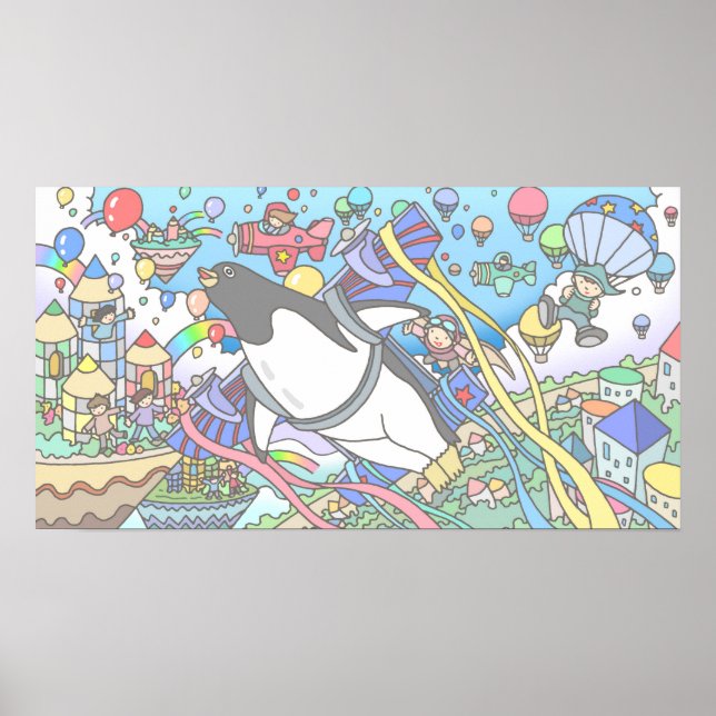 Poster O pinguim queria voar. (Frente)