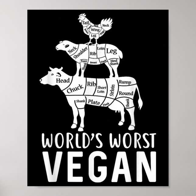 Poster O pior Vegan dos mundos (Frente)