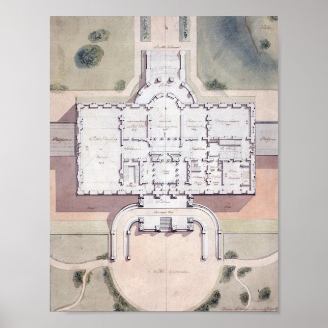 Poster O Plano do Presidente da Casa Branca Washington D. (Frente)