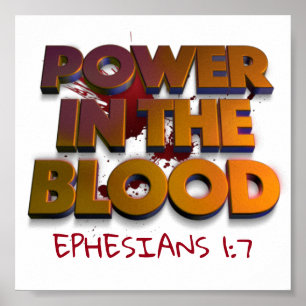 Poster O poder cristão na mensagem de salvação de sang