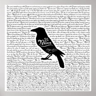 Poster O poema completo de Raven por Edgar Allan Poe