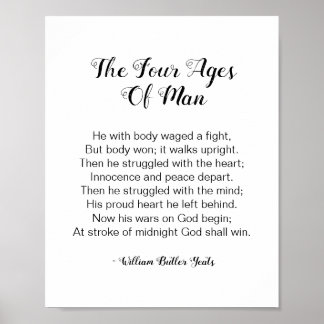 Poster O Poema das Quatro Idades do Homem de William Butl