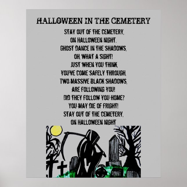 Poster O poema do CEMITÉRIO HALLOWEEN (Frente)