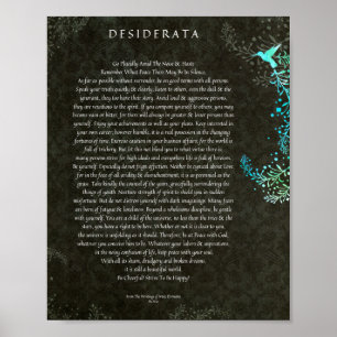 Pôster O poema dos Desiderata pela arte máxima do giz de