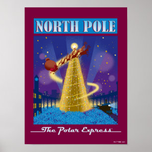 Poster O Polar Express Arte Viagens vintage do Polo Nor