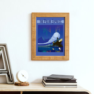 Poster O Polar Express Luzes de Norte Viagens vintage