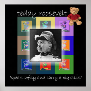 Pôster O pop art Teddy Roosevelt