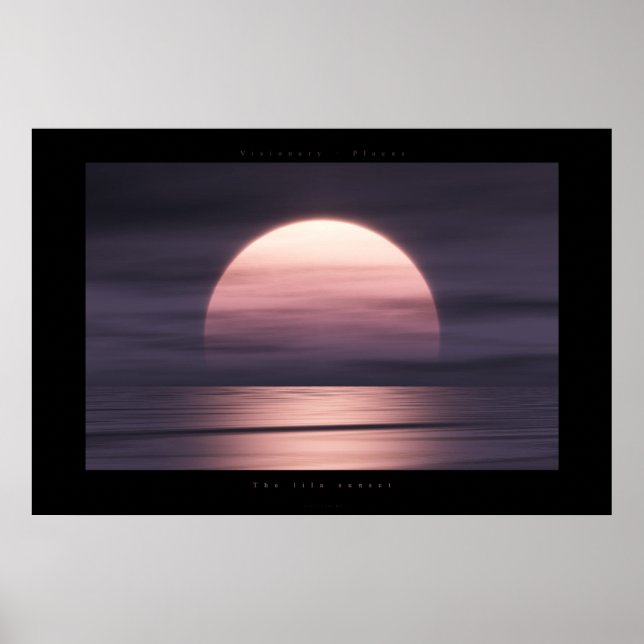 Pôster O pôr do sol da lila (Frente)