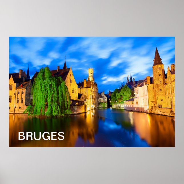 Poster O pôr do sol em Bruges. Bélgica (Frente)