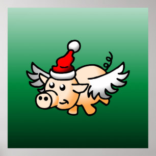 Poster O Porco de Natal Voador