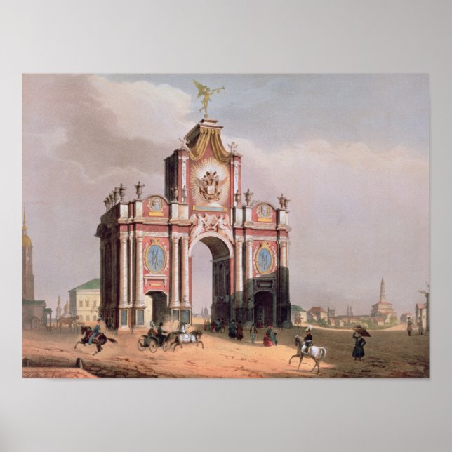 Poster O Portão Vermelho em Moscou (Frente)