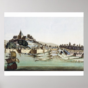 Pôster O porto e a cidade de Malacca, Malaysia,