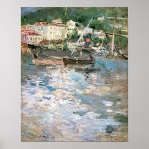 Pôster O Porto, Nice por Berthe Morisot, Arte Fino Antigo