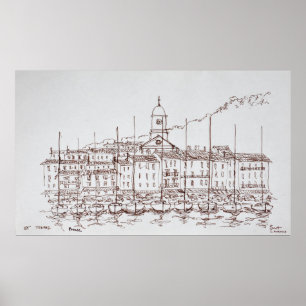 Poster O Porto, Santo-Tropez  Riviera, França