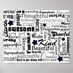 Poster O positivo exprime a tipografia