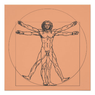 Pôster O poster do homem de Vitruvian