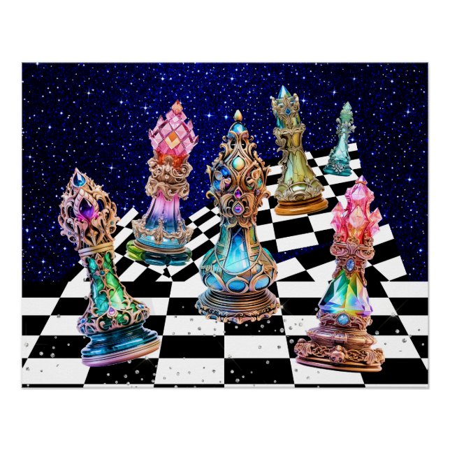 Pôster O Poster do jogo de xadrez (Frente)