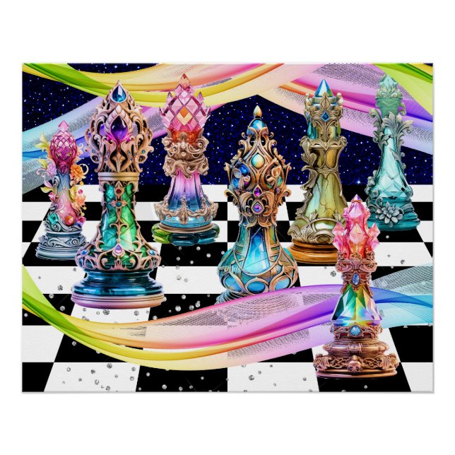 Pôster O Poster do jogo de xadrez (Frente)