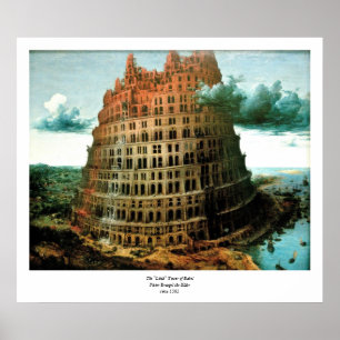 Pôster O "pouco" de Pieter Bruegel torre de Babel